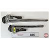 Image 1 : Ridgid Aluminum Pipe Wrenches (2) : 18" & 24"