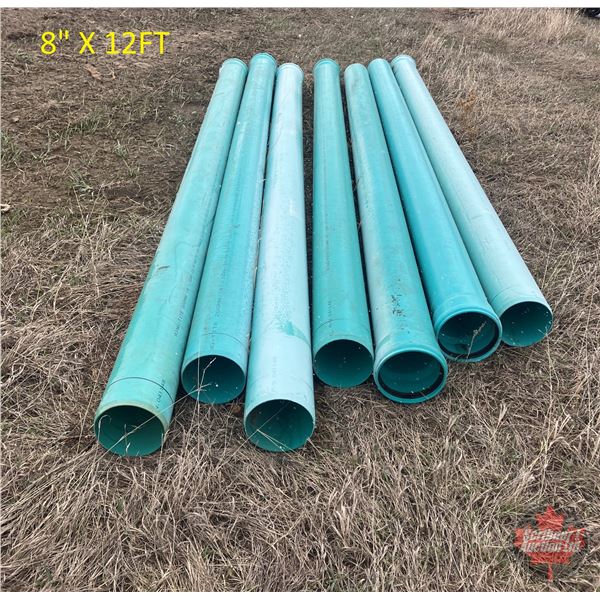 THIS ITEM LOCATED IN EDGERTON, AB : PVC Pipe (7) : 8"x 12ft