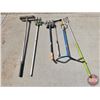 Image 3 : Long Handled Gardening Tools (6) : Thatch Rake, Rotary Cultivators (2), Garden Claw, 5 Tine Cultivat