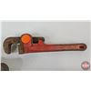 Image 2 : Ridgid Pipe Wrenches (2) : 24" Aluminum & 8" Alloyed Steal