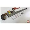 Image 3 : Ridgid Pipe Wrenches (2) : 24" Aluminum & 8" Alloyed Steal
