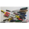 Image 2 : Plastic Carry Tool Box w/Contents including Variety of Screwdrivers, Drill Bits, Wrenches, etc
