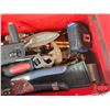 Image 4 : Beach Medal Tool Box w/Contents ~ Including : Pipe Cutter, Rivetter, Wrenches, Test Lights, etc