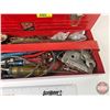 Image 7 : Beach Medal Tool Box w/Contents ~ Including : Pipe Cutter, Rivetter, Wrenches, Test Lights, etc