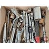 Image 5 : Assortment of Mechanic Tools including Combination Wrenches, Oil Filter Wrenches, Pry Bar, Ratchet W