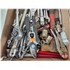Image 6 : Assortment of Mechanic Tools including Combination Wrenches, Oil Filter Wrenches, Pry Bar, Ratchet W