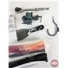 Image 2 : Tool Combo : Mini Vise, Zip Ties, Screw Drivers, Ratchet Wrench, Stanley Hinges, Batteries, etc