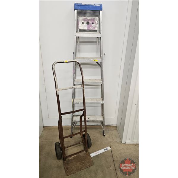 Combo: Aluminum Step Ladder (6ft) & Metal Dolly