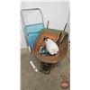 Image 1 : Combo: Wheel Barrow; Sprayer; Rolling Beach Chair; Pruners; Shears; Air Pump