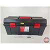 Image 7 : Plastic Tool Box w/Contents including Socket Set, Ratcheting Wrench Set, Crimper Set, Screwdrivers,