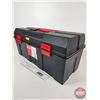 Image 8 : Plastic Tool Box w/Contents including Socket Set, Ratcheting Wrench Set, Crimper Set, Screwdrivers,