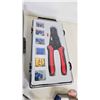 Image 3 : Large Plastic Tool Tote w/Contents Including : Performance Tool Set, Crimper Tool Set, Combination W