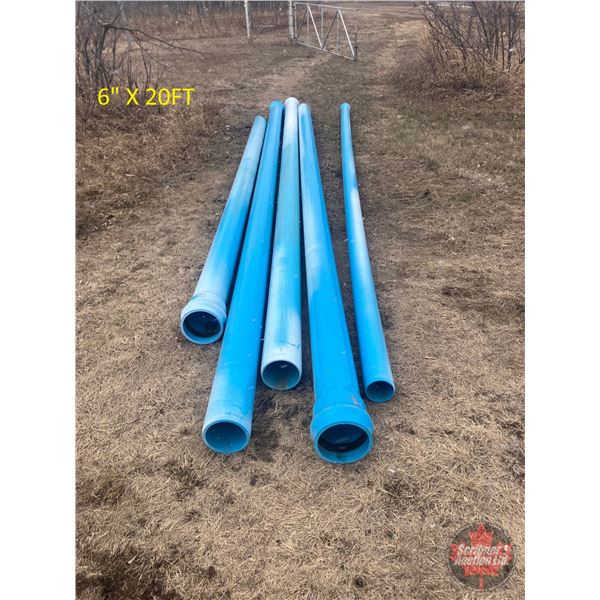 THIS ITEM LOCATED IN EDGERTON, AB : PVC Pipe (5) : Two Sizes