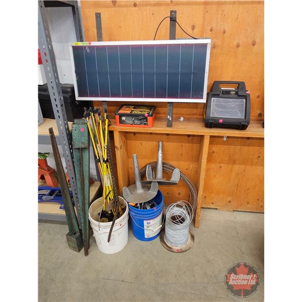 Electric Fencing Combo Including :   Gallagher S17 Solar Energizer - Solar Panel - Super Hornet Fen