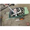 Image 1 : Grouping: Wheel Barrow ; Lawn Seeder; Hose; etc