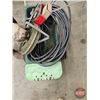 Image 3 : Grouping: Wheel Barrow ; Lawn Seeder; Hose; etc