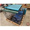 Image 4 : Pallet Lot / Grouping: Lawn Chairs; Kennel; Fold Up Portable Picnic Table; Cook Stove; Dirt Buster;