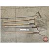 Image 1 : Long Handle Tool Grouping: Pitchforks & Rake