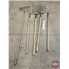 Image 2 : Long Handle Tool Grouping: Pitchforks & Rake