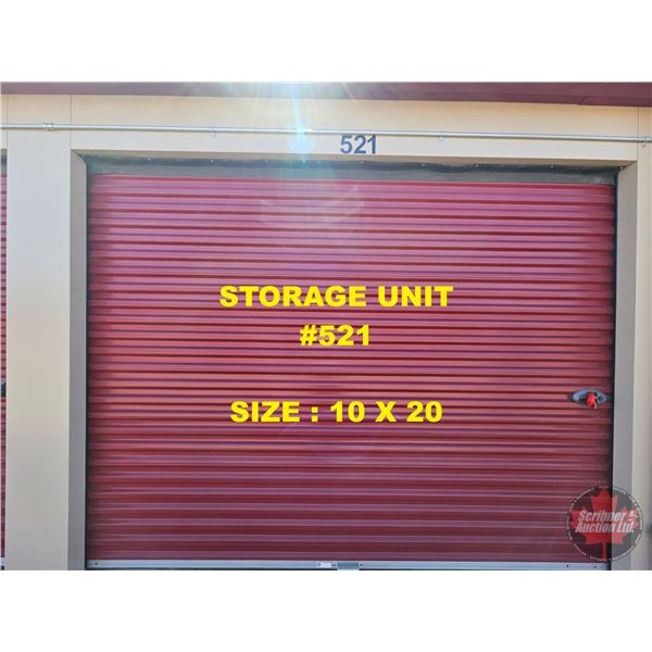 STORAGE UNIT #521 : SIZE 10X20 (LOCATION: 617 - 1st Avenue, Wainwright, AB, Canada)