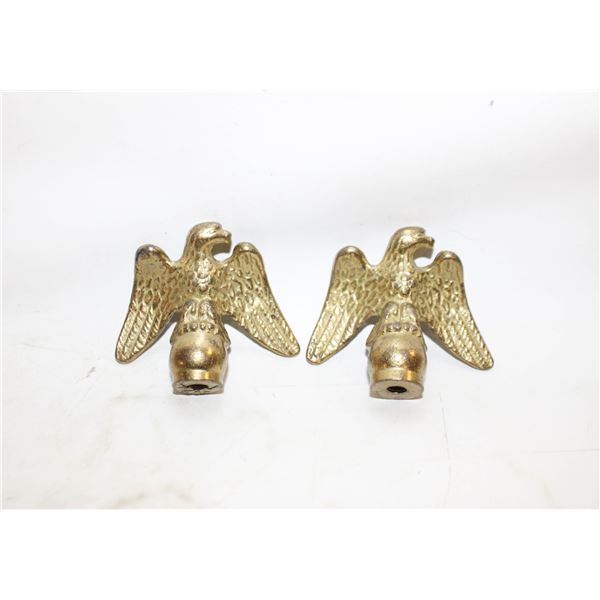 LAMP FINIAL-SOLID CAST BRASS EAGLE X 2