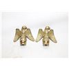 Image 1 : LAMP FINIAL-SOLID CAST BRASS EAGLE X 2