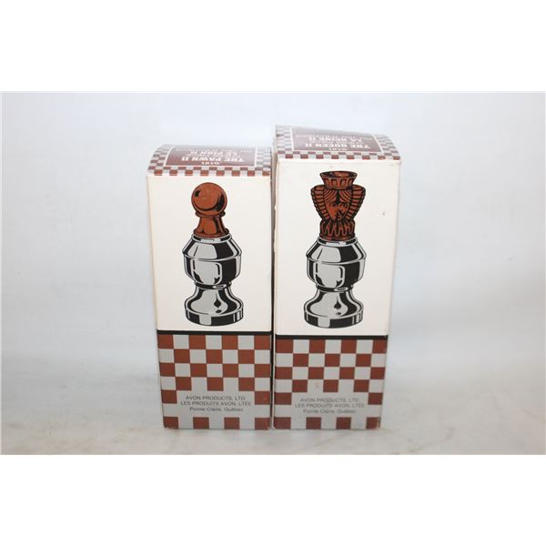 2 VINTAGE CHESS PIECES AFTER SHAVE