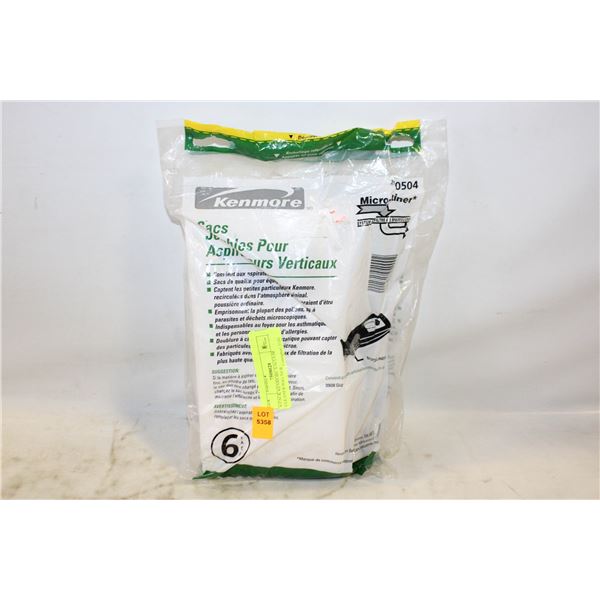 6 PACK KENMORE VACUUM CLEANER BAG NEW