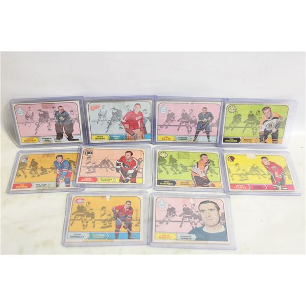 LOT 10X 1960'S HOCKEY CARDS VINTAGE GUMP WORSLEY