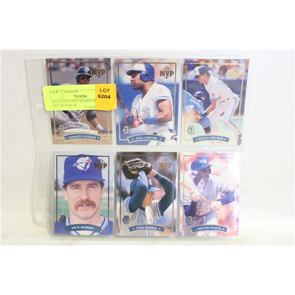 BLUE JAYS 1992 CHAMPS SET 1-6 MVP DON RUSS