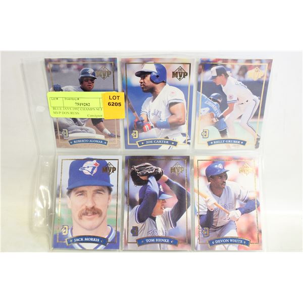 BLUE JAYS 1992 CHAMPS SET 1-6 MVP DON RUSS
