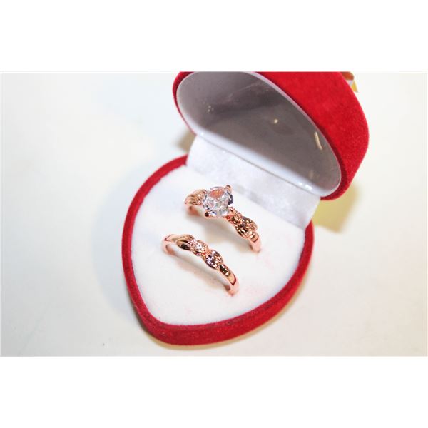 NEW 2PCS/SET RING SET SZ8