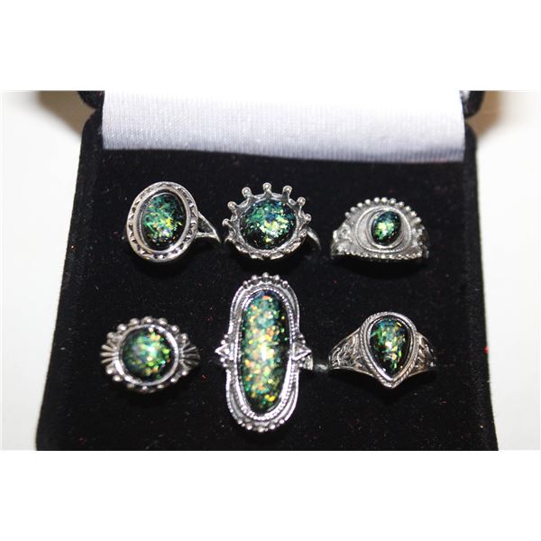 NEW 6PCS/SET RING SET SZ8 AND 7