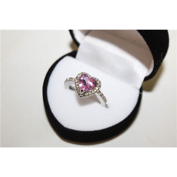 HEART SHAPED GP 2-PIECE RING SET - SIZE 8