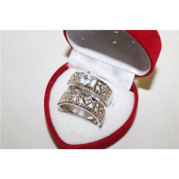 NEW 2PCS/SET RING SET SZ9