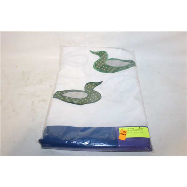 UNFINISHED HOME-MADE DUCKS QUILT TOP, 50"X50",