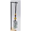 Image 1 : #99- NATURAL JADE JADITE & AGATE CAR HANGER