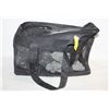 Image 1 : SMALL MESH PET CARRIER BLACK IN COLOUR