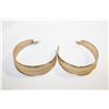 Image 1 : PAIR OF VINTAGE EXTRA LARGE HOOP EARRINGS