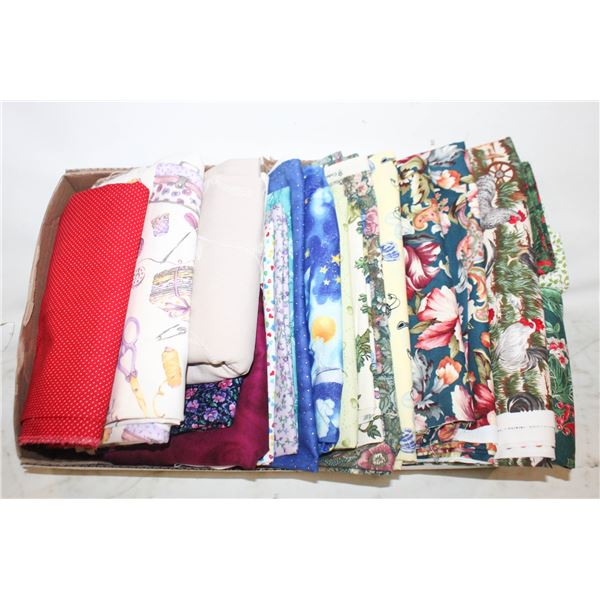 QUILTING FABRIC - ASSORTED BOX LOT