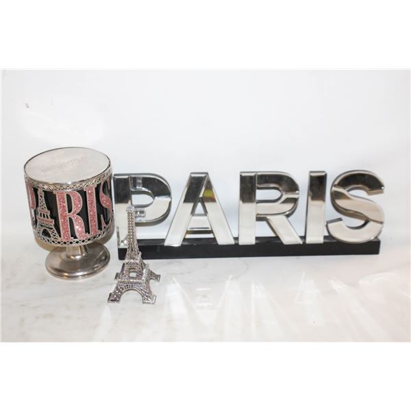 PARIS MIRRORED DÉCOR, PARIS CANDLE, METAL EIFFEL