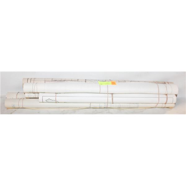 VINTAGE ALBERTA WALL MAPS- BOX LOT ASSORTED