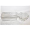 Image 1 : VINTAGE GLASS BUTTER DISH 2PC LOT