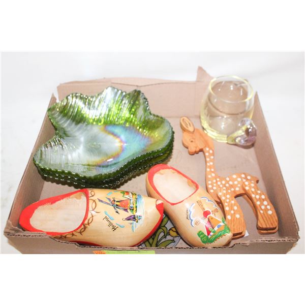 HANDMADE ANTIQUE WOODEN CHILDS GIRAFFE FIG.