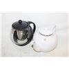 Image 1 : HALF MOON TEAPOT & WHITE TEAPOT