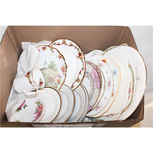 VINTAGE CHINA ITEMS- BOX LOT ASSORTED
