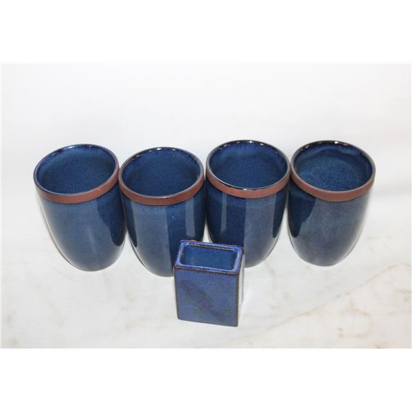 VINTAGE POTTERY SAKE SET