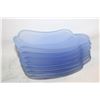 Image 1 : VINTAGE BLUE FROSTED GLASS SUNDAE BOWLS