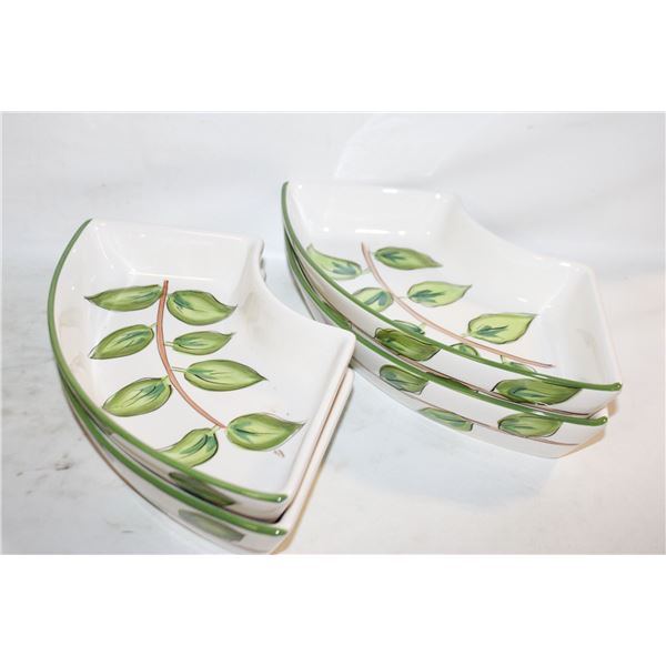 CERAMIC SERVING TRAYS- LOT OF 4