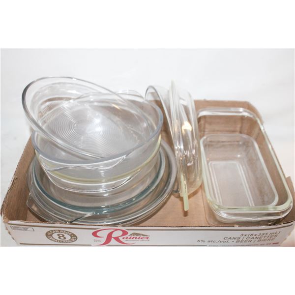 PYREX & ASSORTED GLASS BAKEWARE